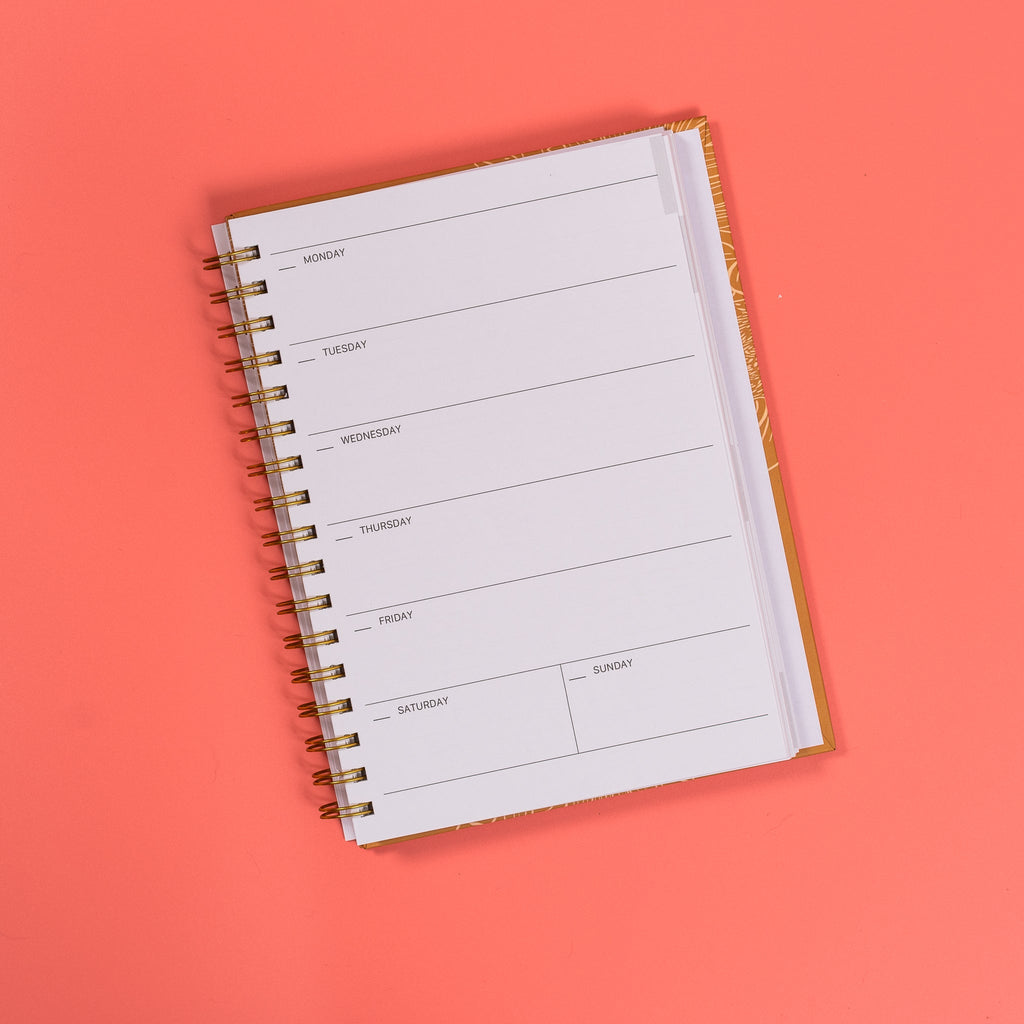 Golden Sunflower 12 Month Undated Planner