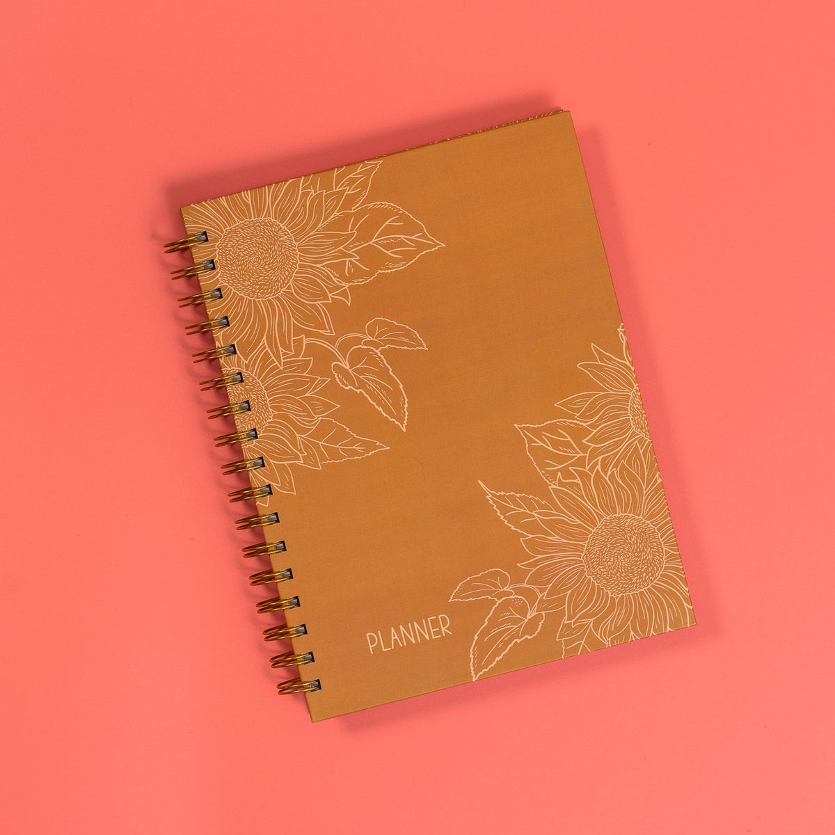 Golden Sunflower 12 Month Undated Planner