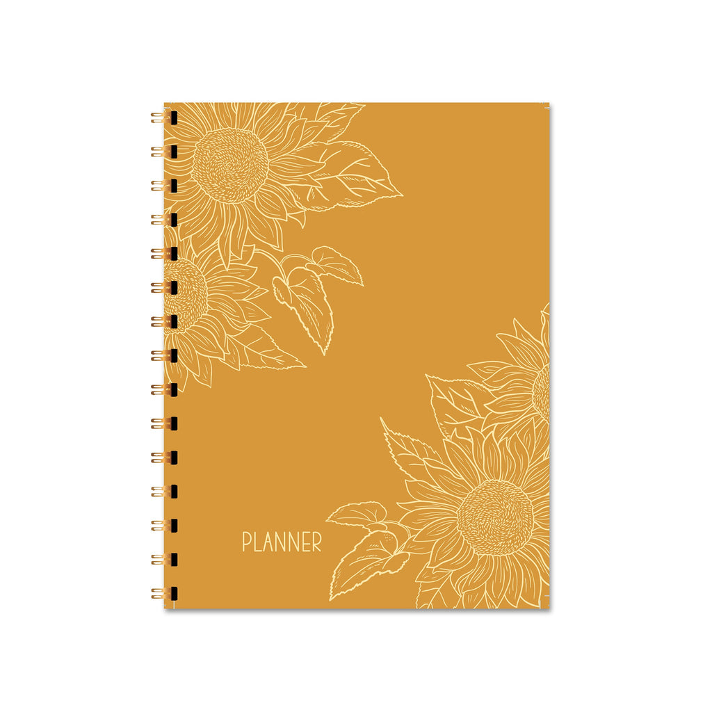 Golden Sunflower 12 Month Undated Planner