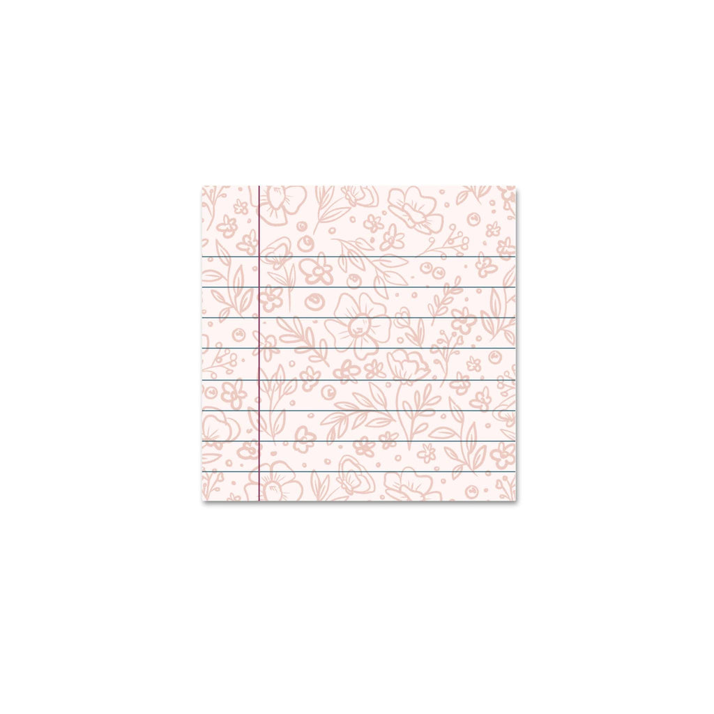 Pink Floral Sticky Notes